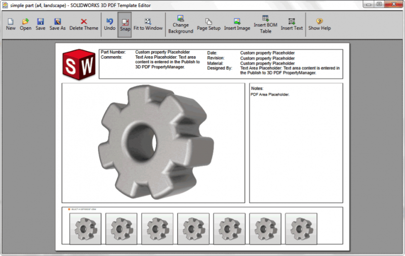 3D PDF Custom Template