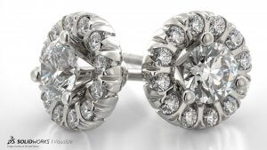 SOLIDWORKS Visualize Example Earrings
